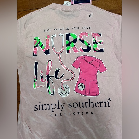 NWT Simply Southern Nurse life tshirt - Picture 2 of 5